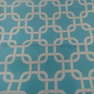 Turquoise and white preppy fabric